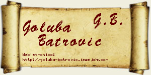 Goluba Batrović vizit kartica